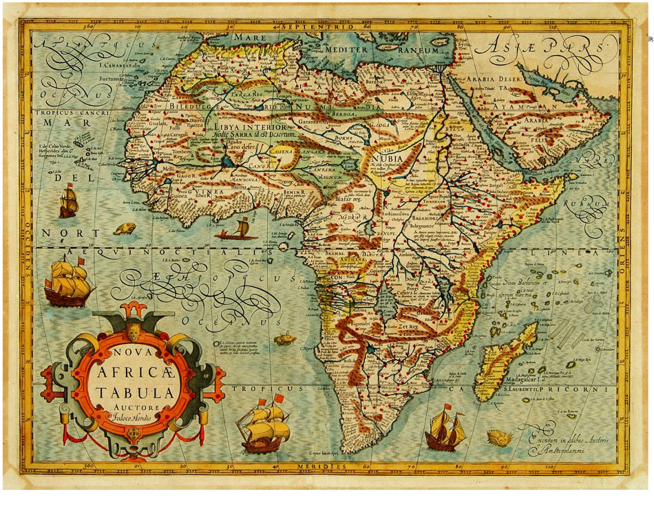 The Old Map Of Africa Map Of World